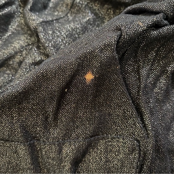 Vintage 90s Maggie Barnes Metallic Short Sleeve Button Front Top Black Combo 5X - Picture 4 of 6